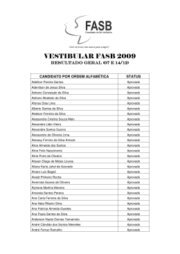 VESTIBULAR FASB 2009