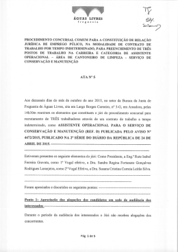 Ata nº 5 - Águas Livres