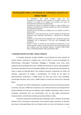 PROPOSI&Ccedil;&Otilde;ES PARA O PROGRAMA DE FORMA&Ccedil;&Atilde;O DOCENTE