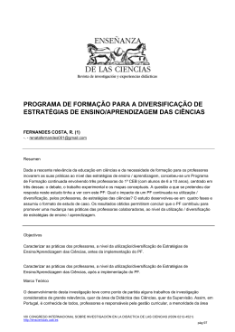 PROGRAMA DE FORMA&Ccedil;&Atilde;O PARA A DIVERSIFICA&Ccedil;&Atilde;O
