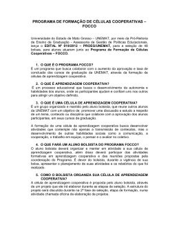 programa de formação de células cooperativas – focco