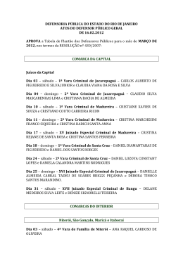 DEFENSORIA P&Uacute;BLICA DO ESTADO DO RIO DE JANEIRO ATOS