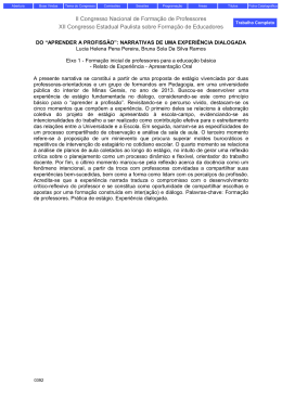 II Congresso Nacional de Forma&ccedil;&atilde;o de Professores XII Congresso