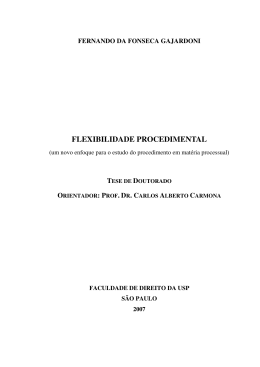 FLEXIBILIDADE PROCEDIMENTAL - Biblioteca Digital de Teses e