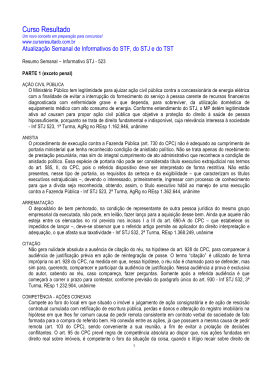 Atualização semanal de Informativos