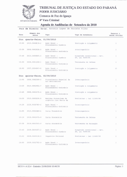TRIBUNAL DE JUSTI&Ccedil;A Do ESTADO Do PARAN&Aacute;