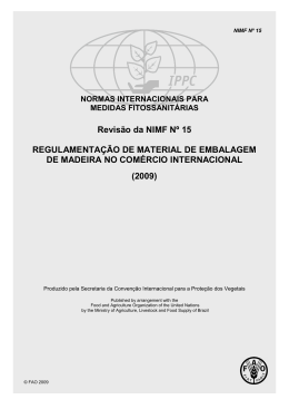 NIMF 15/2009 em Portugu&ecirc;s - Minist&eacute;rio da Agricultura