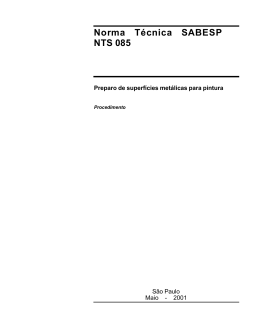 Norma T&eacute;cnica SABESP NTS 085