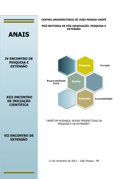 Anais do encontro de pesquisa e extens&atilde;o 2012