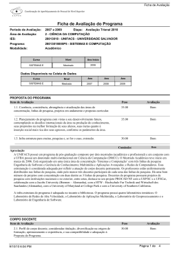 Ficha de Avaliação do Programa