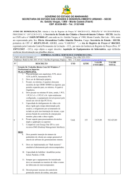 GOVERNO DO ESTADO DO MARANH&Atilde;O SECRETARIA DE