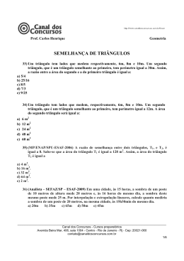 SEMELHAN&Ccedil;A DE TRI&Acirc;NGULOS