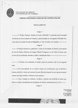 Pr&eacute;mio Professor Anselmo de Castro/JPALMS
