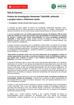 Prémio de Investigação Santander Totta/UNL atribuído pdf