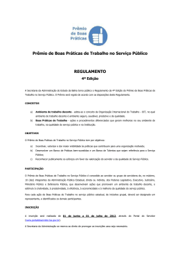 Pr&ecirc;mio de Boas Pr&aacute;ticas de Trabalho no