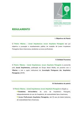 REGULAMENTO - Jornal Arquitecturas