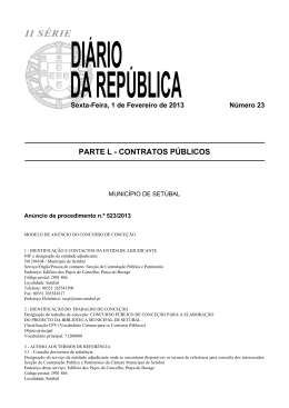 Diário da República - Câmara Municipal de Setúbal