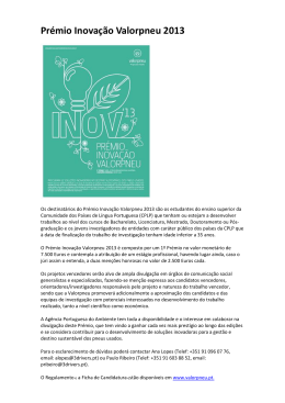 Prémio Inovação Valorpneu 2013 - Agência Portuguesa do Ambiente
