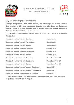 Regulamento Desportivo Campeonato Nacional Trial 4x4 2015