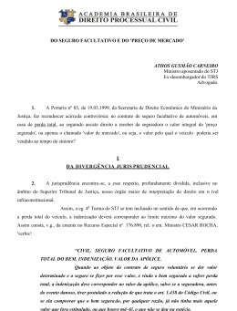 DO SEGURO FACULTATIVO E DO `PRE&Ccedil;O DE MERCADO` ATHOS