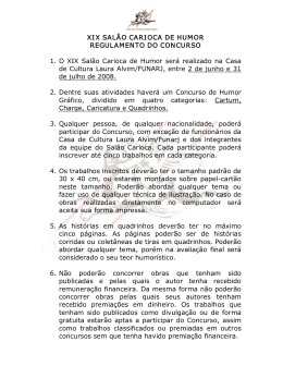 XIX SAL&Atilde;O CARIOCA DE HUMOR REGULAMENTO DO