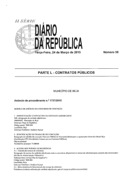 An&uacute;ncio de Procedimento N&ordm; 1737/2015 - Concurso P&uacute;blico