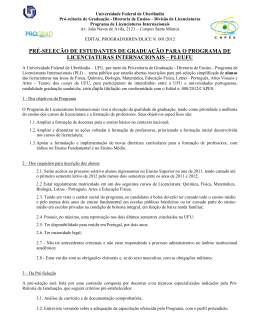 pli/ufu - Universidade Federal de Uberlândia