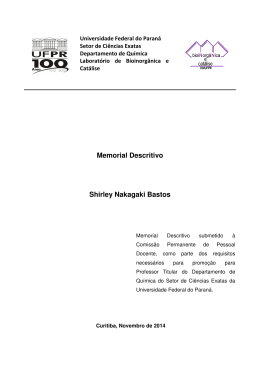 Shirley Nakagaki Bastos - Universidade Federal do Paran&aacute;