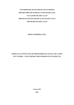 Forma&ccedil;&atilde;o continuada de professores da escola do campo