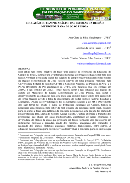 Educa&ccedil;&atilde;o do Campo na Para&iacute;ba