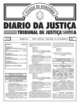 TRIBUNAL DIA 28-12-2004 - Tribunal de Justiça de Rondônia