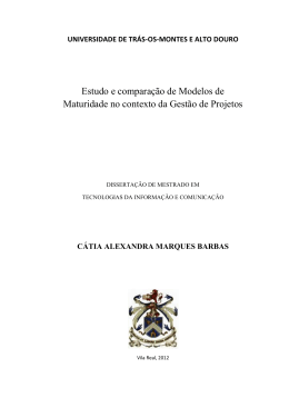 Estudo e compara&ccedil;&atilde;o de Modelos de Maturidade no contexto da