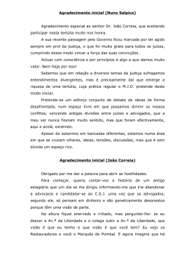 do documento - Movimento Justiça e Democracia