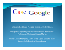 Estudo de caso (benchmark) - Google