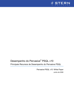 Desempenho do Pervasive PSQL v10