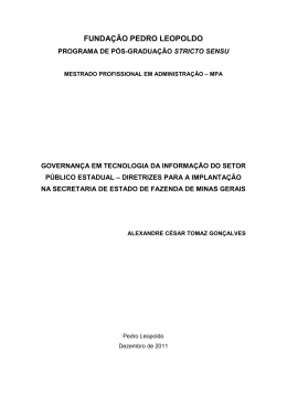 FUNDA&Ccedil;&Atilde;O PEDRO LEOPOLDO