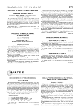 Despacho n.&ordm; 9786/2012, de 19 de julho