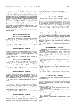 Despacho (extracto) n.º 27062/2008