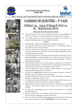 F&iacute;sica, Matem&aacute;tica e Reda&ccedil;&atilde;o - Unifal-MG