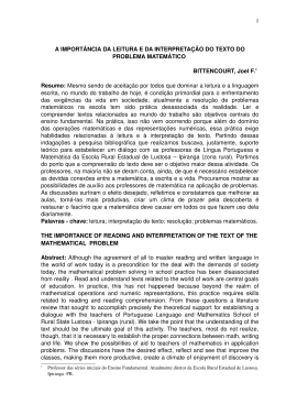 1 a import&acirc;ncia da leitura e da interpreta&ccedil;&atilde;o do texto do problema
