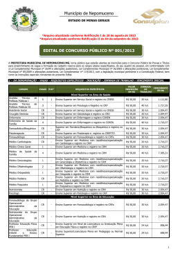 Edital Nepomuceno retificado e republicado 04 09 2013