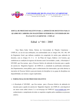 Edital n º 041 / 2005