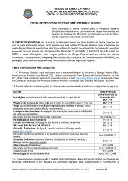 Edital - Di&aacute;rio Oficial