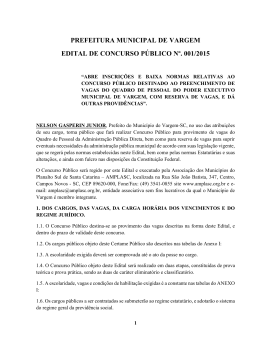 PREFEITURA MUNICIPAL DE VARGEM EDITAL