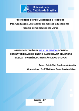 Saint Clair Cardoso de Ara&uacute;jo - Universidade Cat&oacute;lica de Bras&iacute;lia