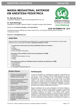 320 Massa mediastinal anterior em anestesia pediatrica