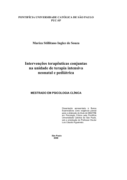 Interven&ccedil;&otilde;es terap&ecirc;uticas conjuntas na unidade de terapia intensiva