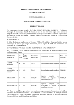 PREFEITURA MUNICIPAL DE GUARANIAÇU ESTADO DO