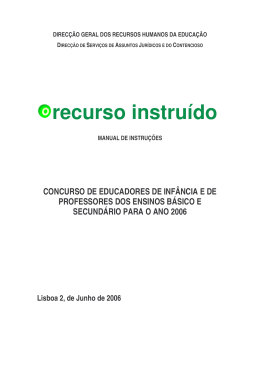 Manual de recurso instruído 2006