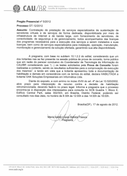 Aviso de habilitação. Prazo para recurso